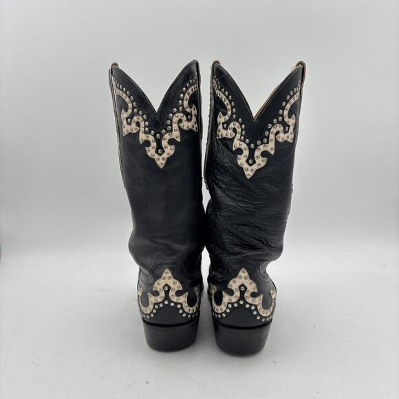 The Old Gringo Studded Leather Cowboy Boots Men\'s 9 D Western Black main image 6